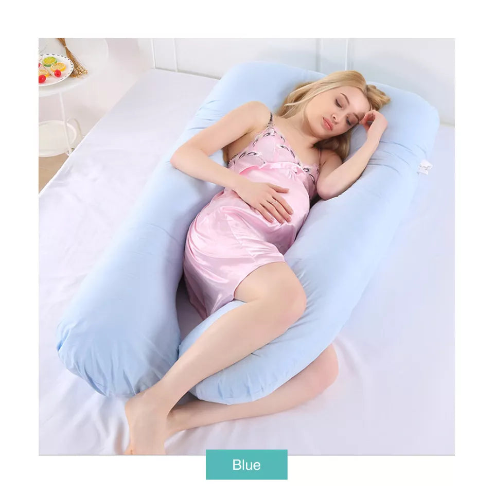 U-Shaped Maternity Pregnancy Pillow With Removable Cotton Cover