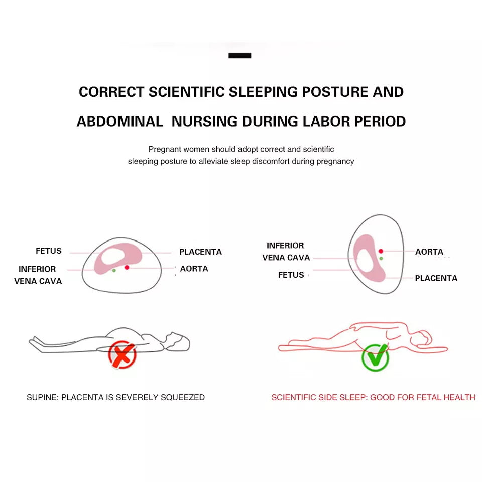 U-Shaped Maternity Pregnancy Pillow With Removable Cotton Cover