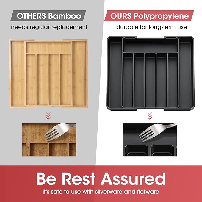 Cutlery Drawer Organizer Expandable Kitchen Drawer Storage Organizer