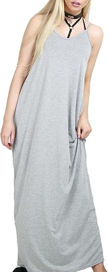 Elegant & Airy: Women's Italian Drape Maxi Dress β Effortless Boho Chic Flick Cart|