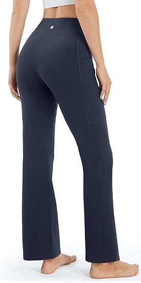 AFITNE Fleece-Lined Yoga Pants – Warm, High-Waisted & Water-Resistant with Pockets Flick Cart|