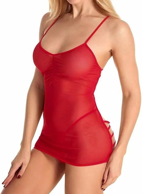 Sexy Tulle Babydoll Lingerie Dress - Sheer Mesh & Adjustable Straps | Flick Cart|