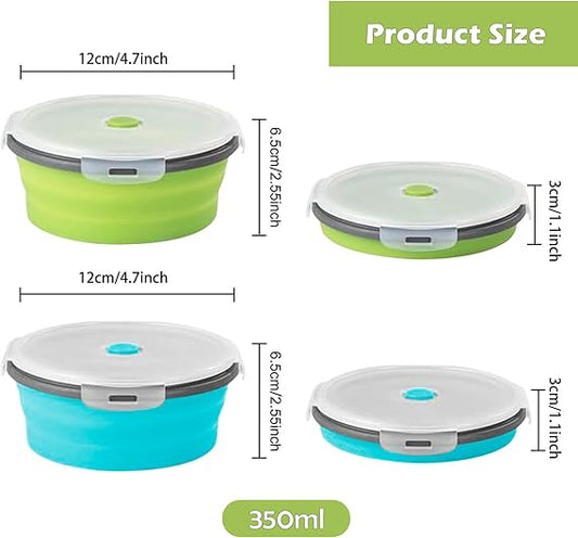 Collapsible Silicone Food Containers (Set of 2) – Space-Saving & Reusable