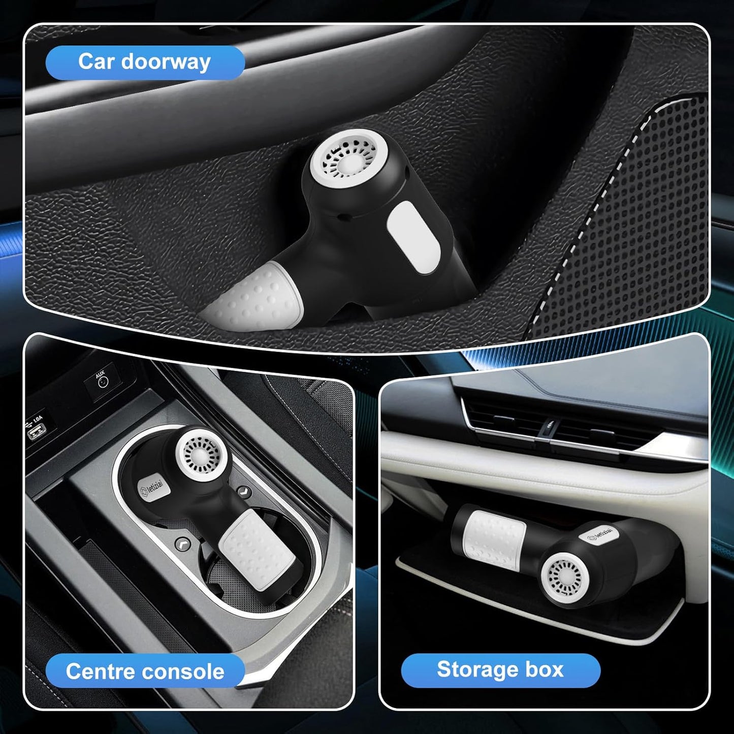 3-in-1 Cordless Handheld Car Vacuum Cleaner 7000Pa – USB Rechargeable, Air Duster & Blower