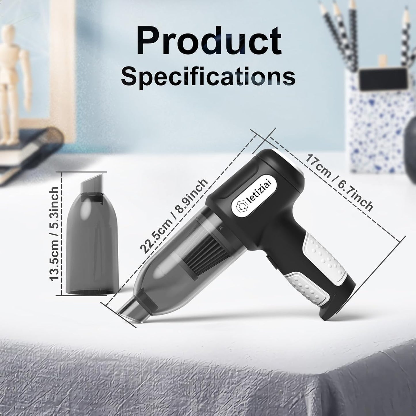 3-in-1 Cordless Handheld Car Vacuum Cleaner 7000Pa – USB Rechargeable, Air Duster & Blower