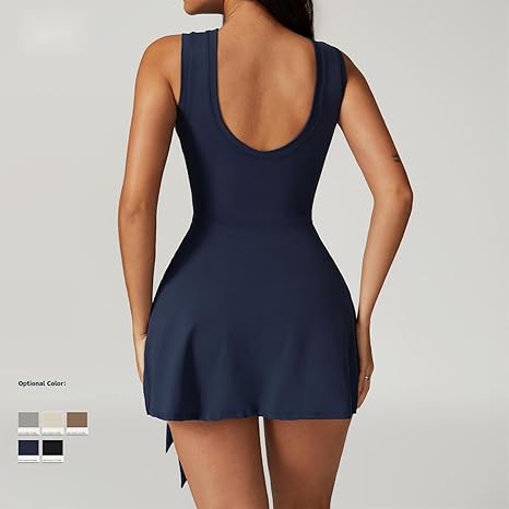 Athleisure Essential: Knotted Tank Romper - Gym to Golf Style | Flick Cart|