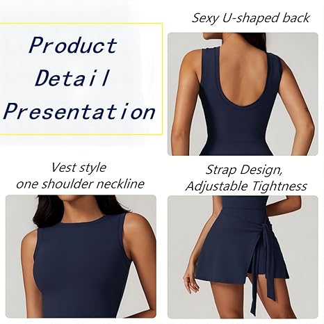 Athleisure Essential: Knotted Tank Romper - Gym to Golf Style | Flick Cart|
