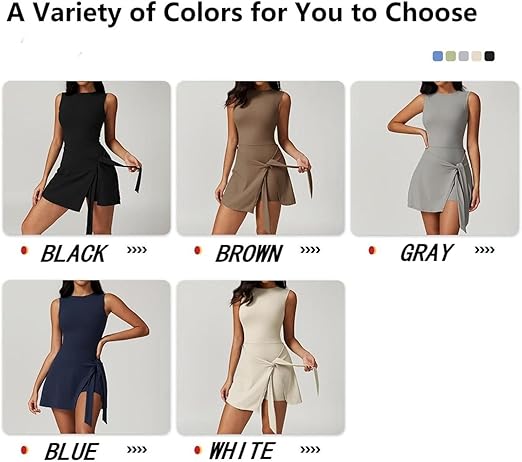 Athleisure Essential: Knotted Tank Romper - Gym to Golf Style | Flick Cart|