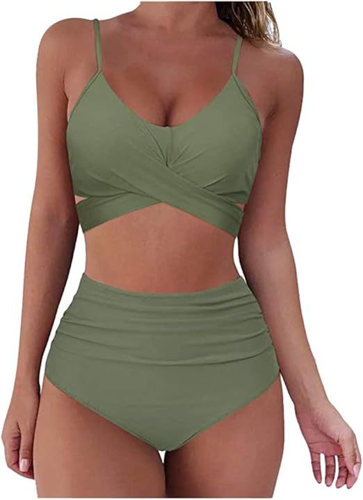 "Sexy Push-Up Bikini Set – High Waist & Deep V-Neck for Summer Beach Glam Flick Cart|