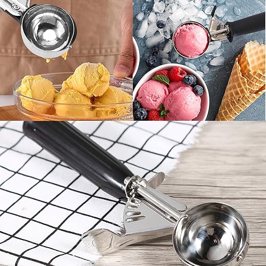 Pro-Grade Trigger Ice Cream Scoop - Perfect for Ice Cream, Fruit & More! | Flick Cart |