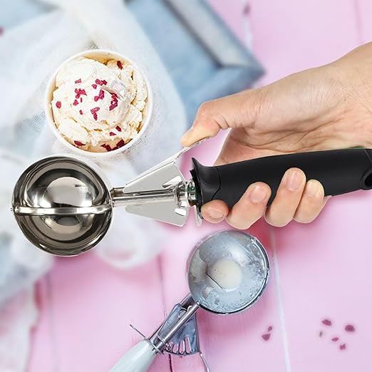 Pro-Grade Trigger Ice Cream Scoop - Perfect for Ice Cream, Fruit & More! | Flick Cart |