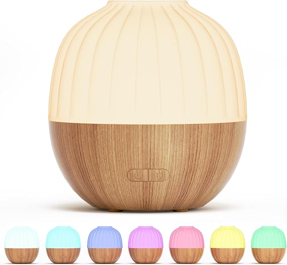 Aroma Diffuser – Quiet Ultrasonic Humidifier with Warm White Light Auto Shut-Off