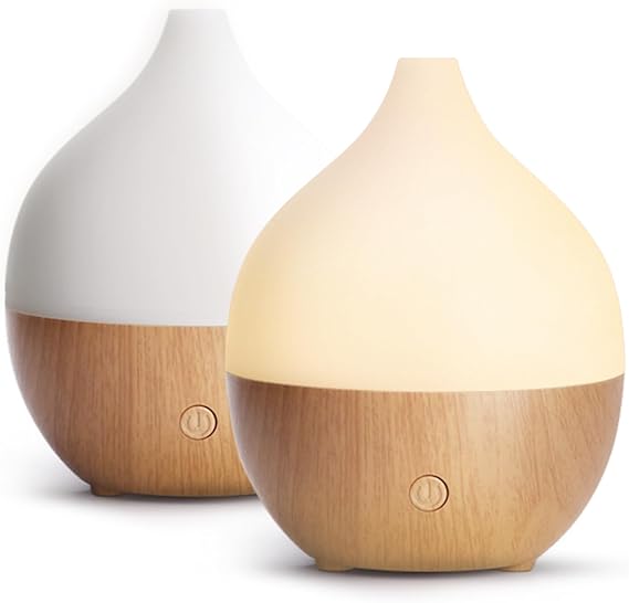 Aroma Diffuser – Quiet Ultrasonic Humidifier with Warm White Light Auto Shut-Off