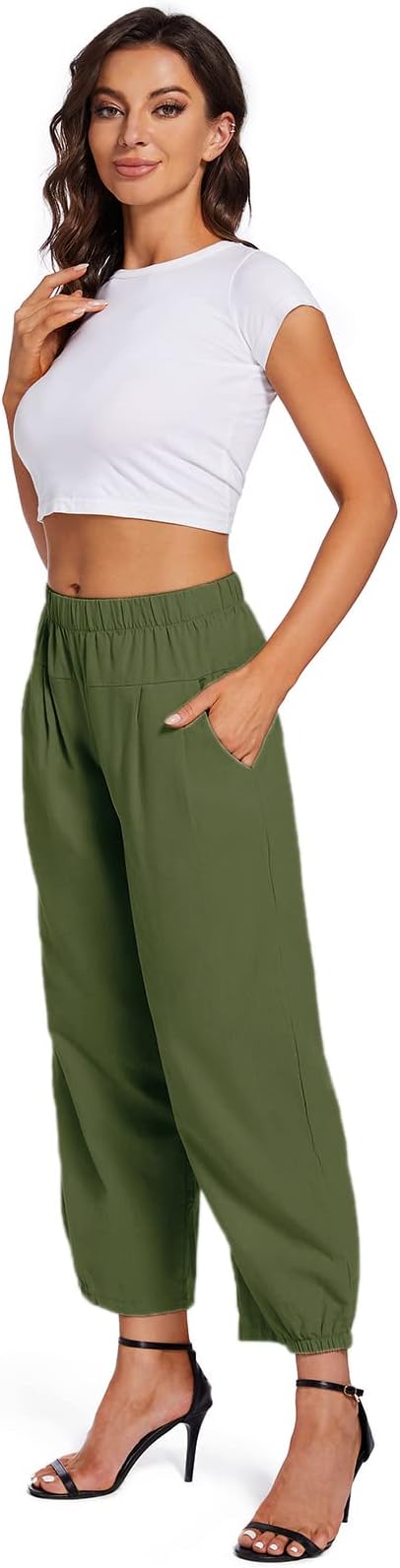 Comfy Wide-Leg Capri Yoga Pants with Pockets – Lounge in Style|Flick Cart|