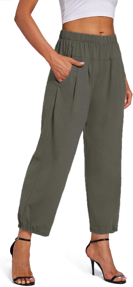 Comfy Wide-Leg Capri Yoga Pants with Pockets – Lounge in Style|Flick Cart|