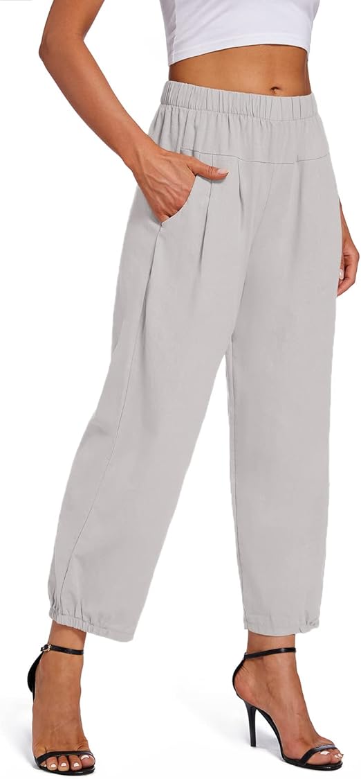 Comfy Wide-Leg Capri Yoga Pants with Pockets – Lounge in Style|Flick Cart|
