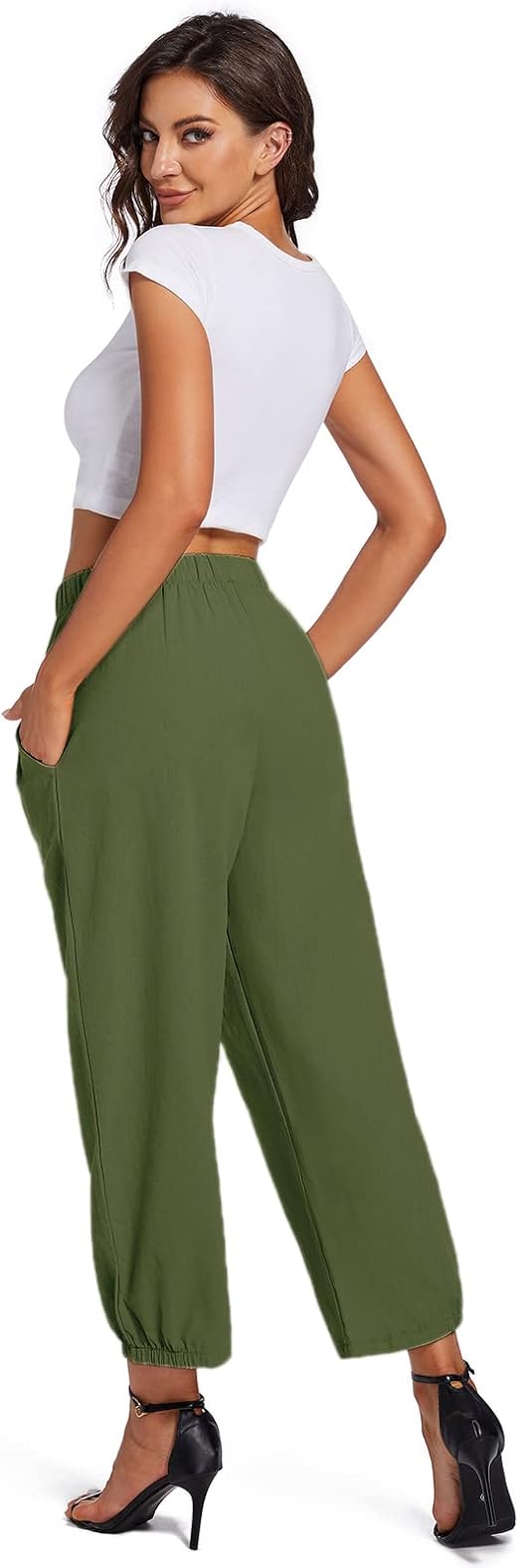 Comfy Wide-Leg Capri Yoga Pants with Pockets – Lounge in Style|Flick Cart|