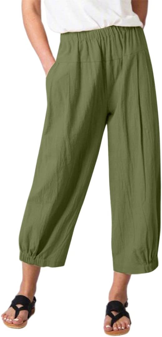 Comfy Wide-Leg Capri Yoga Pants with Pockets – Lounge in Style|Flick Cart|