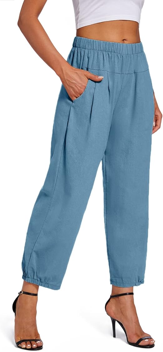 Comfy Wide-Leg Capri Yoga Pants with Pockets – Lounge in Style|Flick Cart|