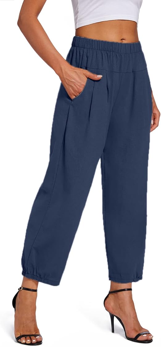 Comfy Wide-Leg Capri Yoga Pants with Pockets – Lounge in Style|Flick Cart|