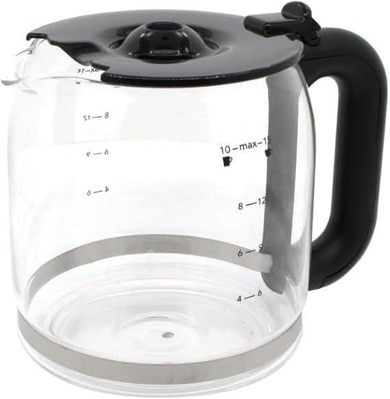 Universal Glass Coffee Carafe – Heat-Resistant, Spill-Proof, 12-15 Cup Capacity