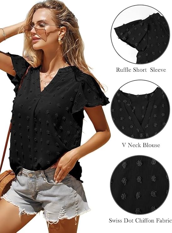 Elegant Chiffon Blouse β Ruffled Sleeve Summer Essential! | Flick Cart |