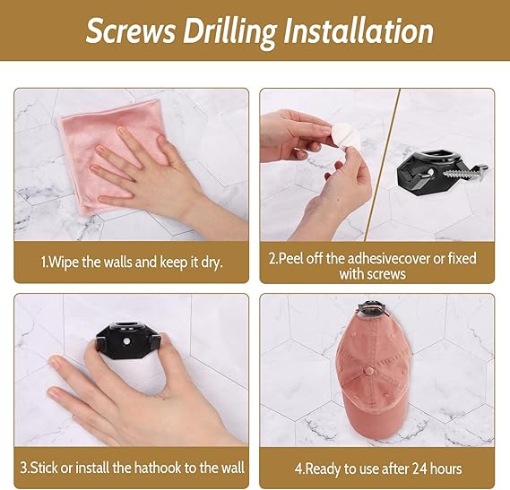 Hat Hooks for Wall Self Adhesive