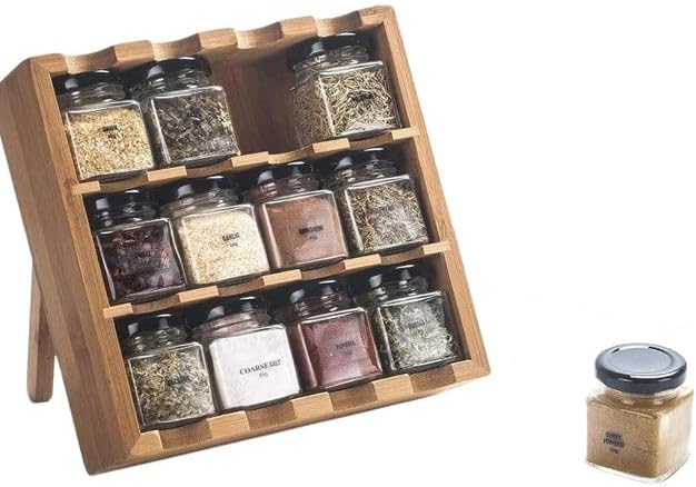 Tilz 12-Spice Wooden Rack Set - Includes Premium Herbs & Seasonings | Flick Cart