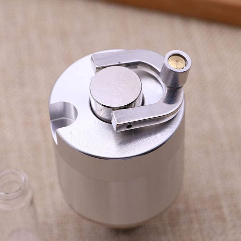 Flick Cart’s Silver Spice Master: Hand Mill Grinder with Glass Bottle – Grind, Store, Enjoy