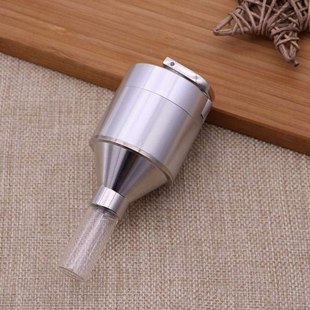 Flick Cart’s Silver Spice Master: Hand Mill Grinder with Glass Bottle – Grind, Store, Enjoy