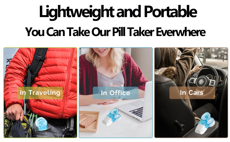 Portable Pill Taker Remover Portable Tablet Dispenser