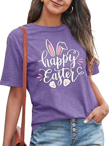 Hop into Style: Cute Bunny Easter T-Shirt for Women|Flick Cart|