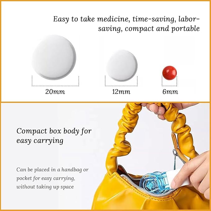 Portable Pill Taker Remover Portable Tablet Dispenser