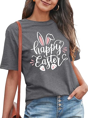 Hop into Style: Cute Bunny Easter T-Shirt for Women|Flick Cart|