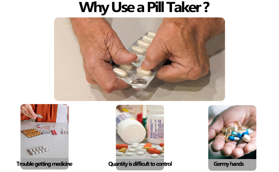 Portable Pill Taker Remover Portable Tablet Dispenser