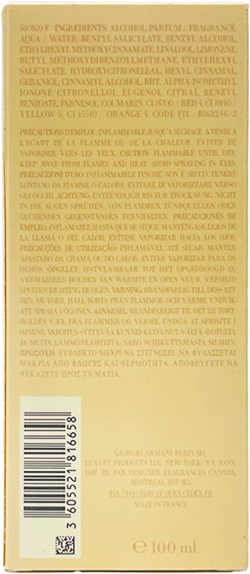 Giorgio Armani SI Eau De Parfum Spray 100ml (3.4 Fl.Oz) EDP Perfume