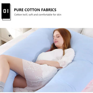 U-Shaped Maternity Pregnancy Pillow With Removable Cotton Cover