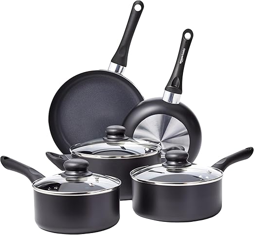 Sizzle in Style! Amazon Basics 8-Pc Non-Stick Cookware – Flick Cart Exclusive