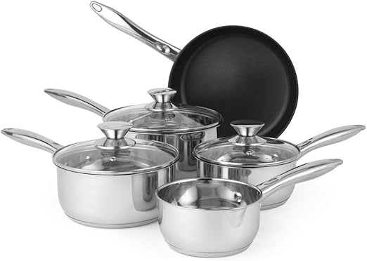 Russell Hobbs 5-Piece Non-Stick Pan Set – Induction Ready with 5-Year Guarantee! 🍳 | Flick Cart