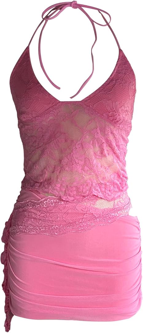 Stylish & Flirty: 2Pc Lace Cami & Ruched Skirt Set – Only on Flick Cart
