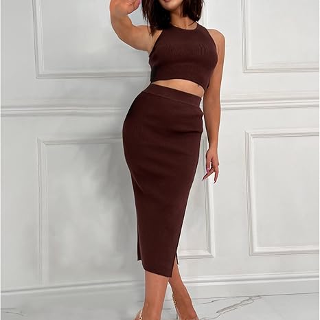 Trendy Matching Set - Tank Top & Flowy Skirt | Flick Cart |