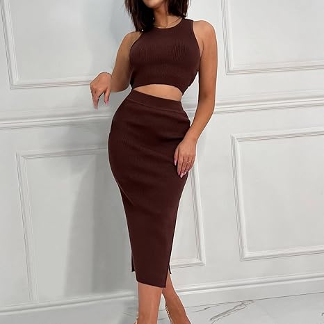 Trendy Matching Set - Tank Top & Flowy Skirt | Flick Cart |