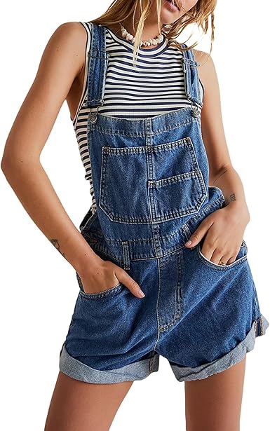 Felcia Women's Chic Denim Overalls – Stylish & Comfy | Flick Cart |