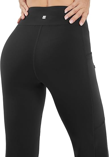 AFITNE Fleece-Lined Yoga Pants – Warm, High-Waisted & Water-Resistant with Pockets Flick Cart|