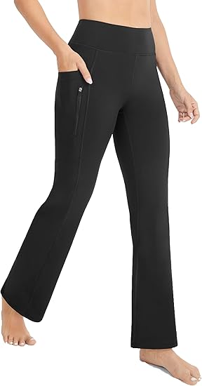 AFITNE Fleece-Lined Yoga Pants – Warm, High-Waisted & Water-Resistant with Pockets Flick Cart|