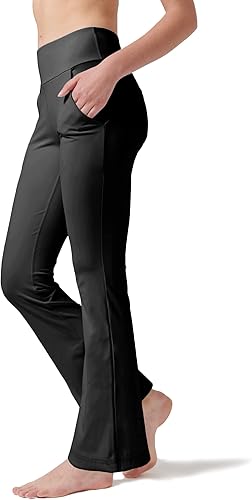Flare & Flex Yoga Pants – High Waist, 4 Pockets, Tummy Control Flick Cart|