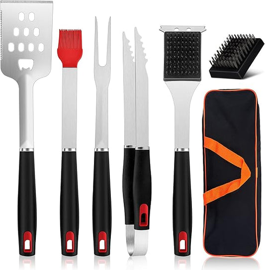 Sizzle & Serve in Style! Onader 7-Piece BBQ Tool Set – Heavy Duty & Dishwasher Safe | Flick Cart