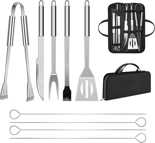 Sizzle & Grill Like a Pro with Flick Cart’s 9-Piece Stainless Steel BBQ Set