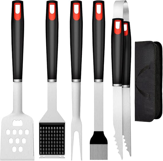 Sizzle in Style with Flick Cart's 6-in-1 Heavy Duty BBQ Tool Set!