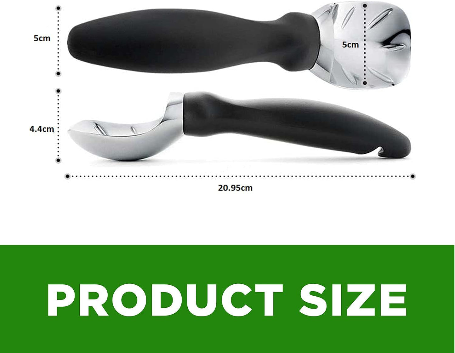 Pro-Grade Black Ice Cream Scoop - Effortless Hard Ice Cream Serving | Flick Cart |